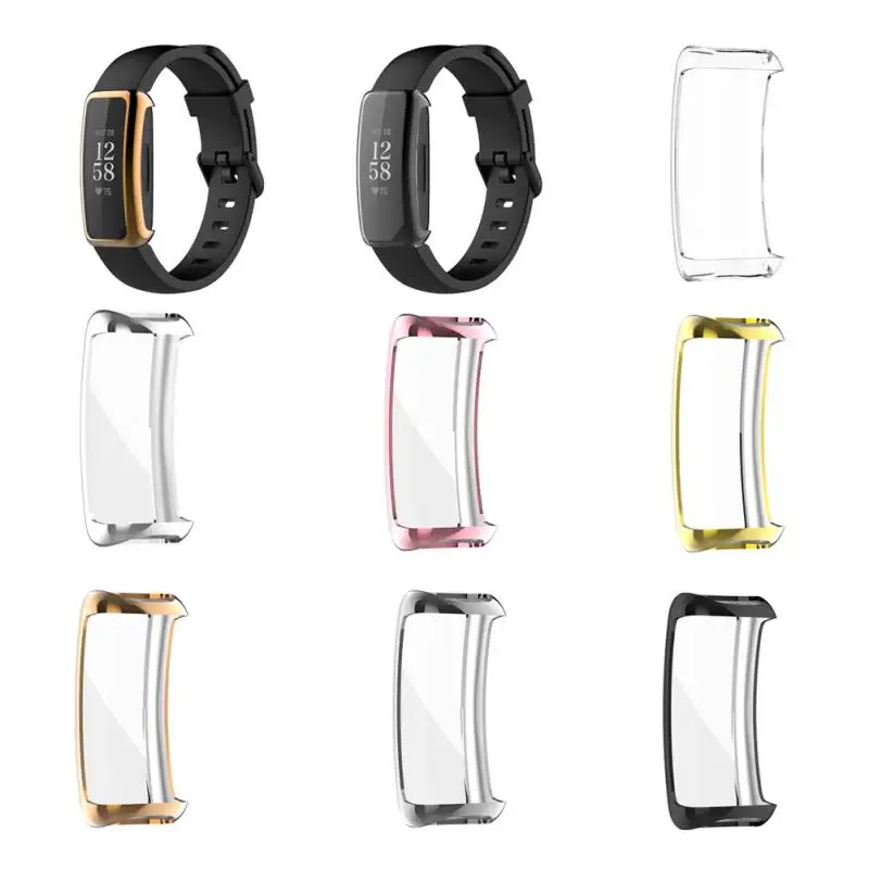 

Dustproof Tpu Case Transparent All-inclusive Case Electroplating Smart Accessories Protective Shell For Fitbit Inspire2