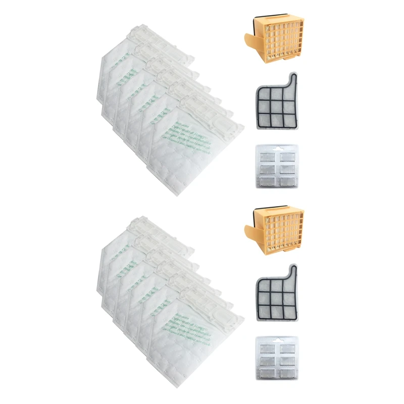 

2X Dust Bags Filter Set Replacement Kit For Vorwerk VK135 VK136 369 Vacuum Cleaner