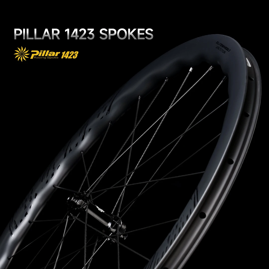 Фото ELITEWHEELS FLOW Дорожный дисковый тормоз 36T Трещотка Велосипедная волна 40/45 мм Колеса AERO 700C Карбоновая колесная пара №5