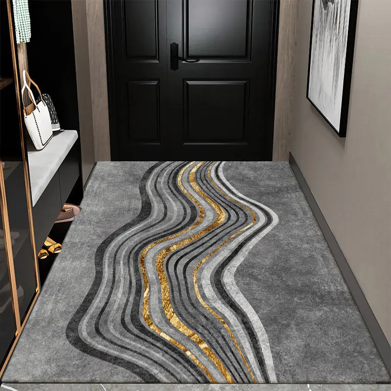 

Light Luxury Nordic Abstract Living Room Carpet Leisure Bedroom Blanket Home Non-slip Porch Door Mat Room Decoration Teenager