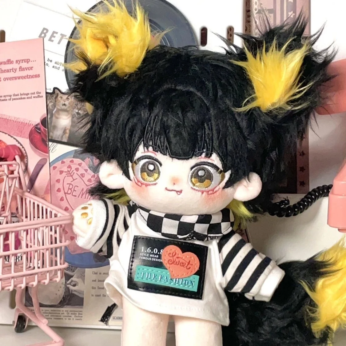 Аниме BLUE LOCK Bachira Meguru Косплей Мультфильм 20 см Пушистая хлопковая кукла Maumet Puppet