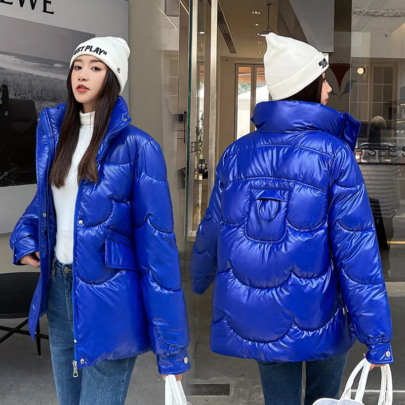 

Teenager Jacket for Girls Winter Warm Down Cotton Coats Loose Children's Parka Elegant Big Girl Stand Collar Outerwear Clothes