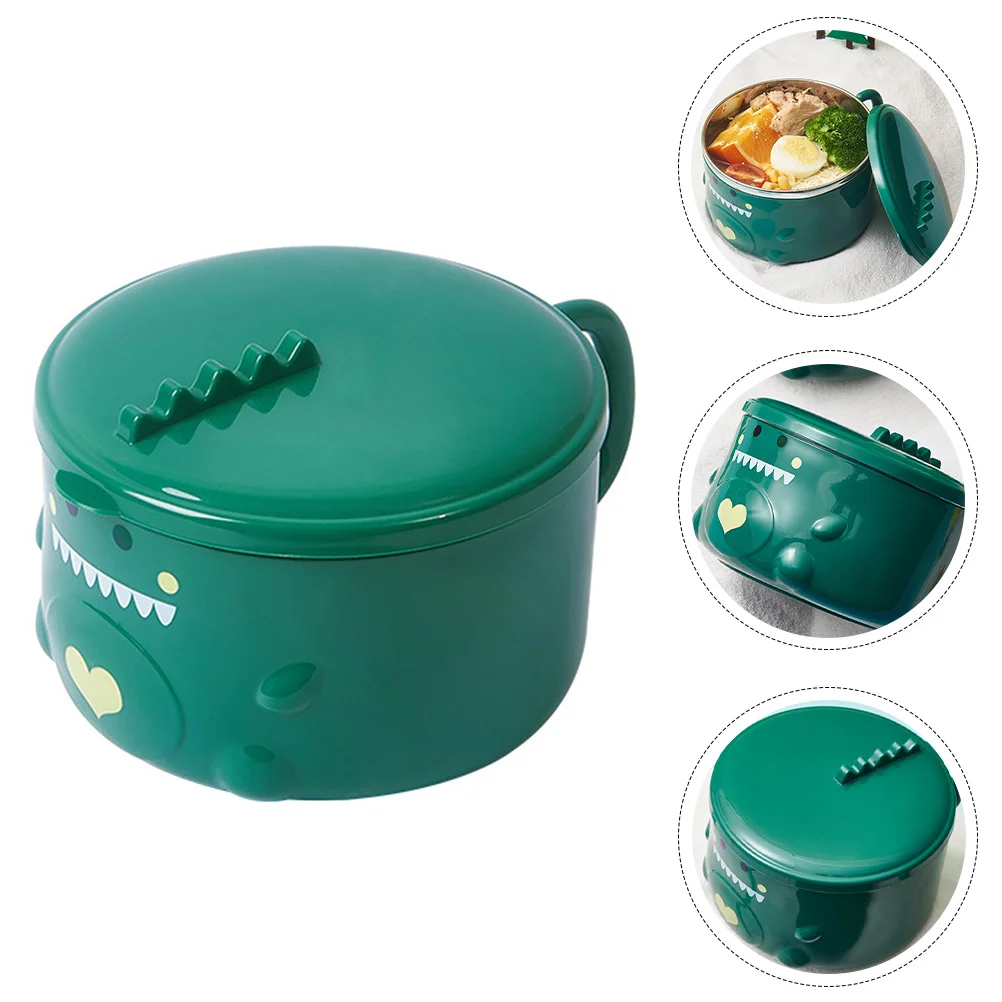 

Bowl Bowls Ramen Soup Noodle Japanese Lid Salad Rice Cereal Stainless Steel Noodles Serving Metal Pasta Dessert Instant Kitchen