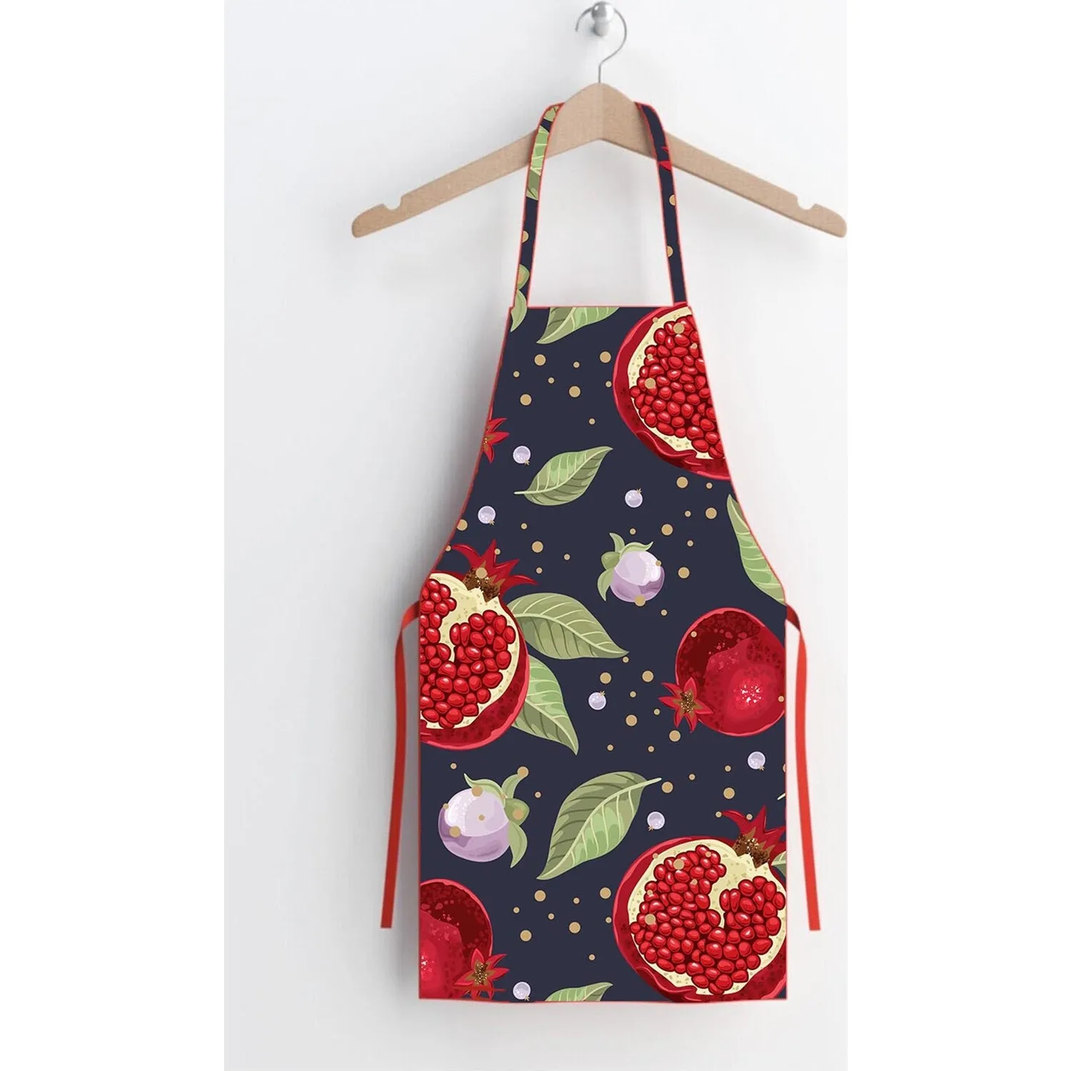 

Ays Home Pomegranate Pattern Kitchen Bib Classic Elegant Design, Suitable For Daily Use Water Proof Quality Fabric With Enjoyable Use