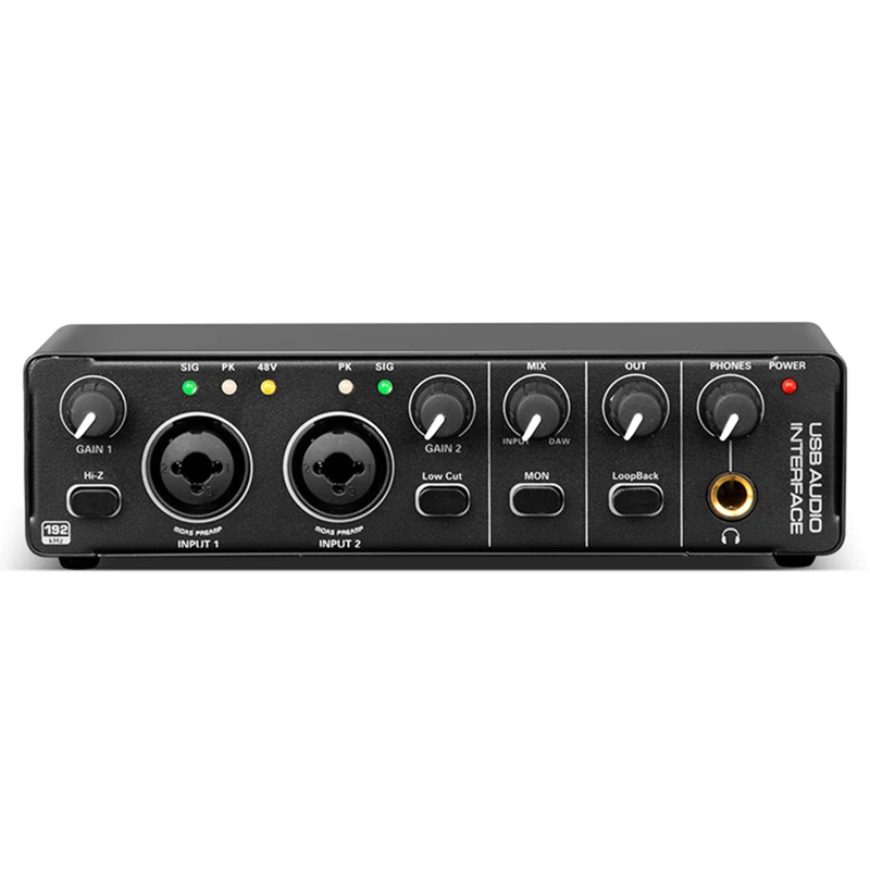 

Portable Audio Sound Card With Monitor Sound Mixing Console Card Electric Guitar Recording For Studio Singing Computer PC