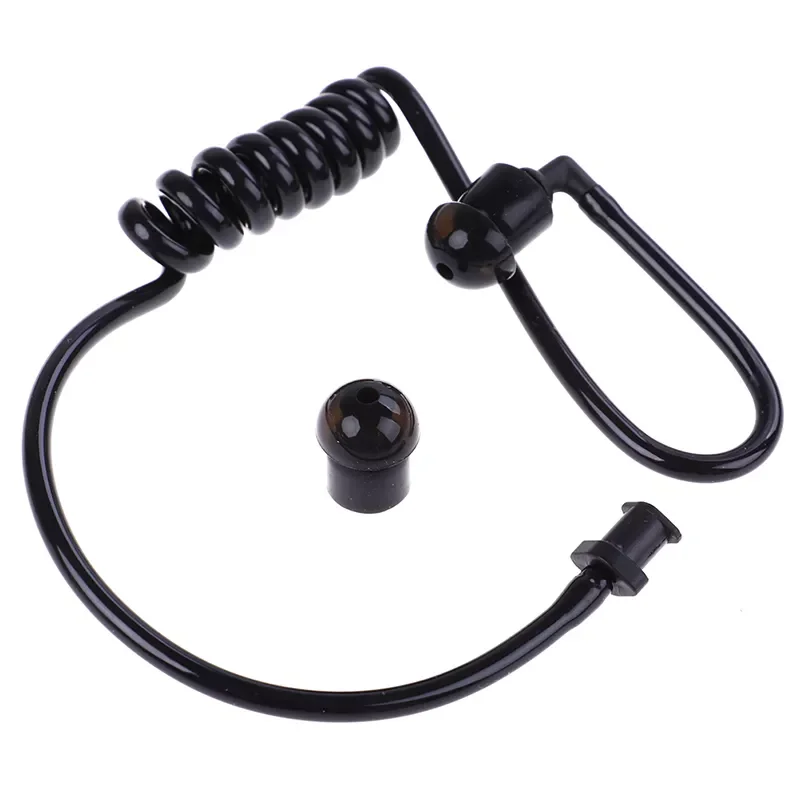 

Black Spring Air Tube Replacement Walkie Talkie Earphone Coil Acoustic Air Tube Earplug Replacement For Radio Earpiece Headset