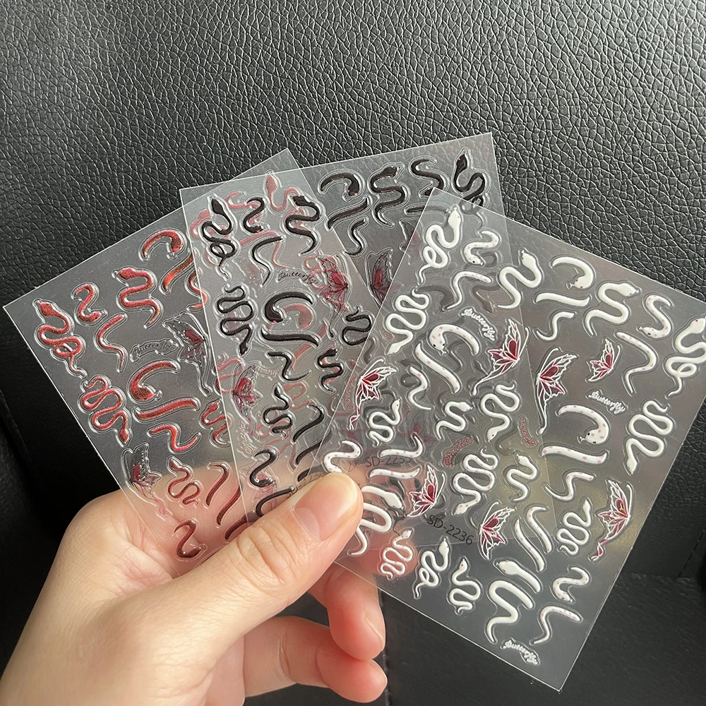 Самоклеящиеся наклейки для дизайна ногтей в ассортименте