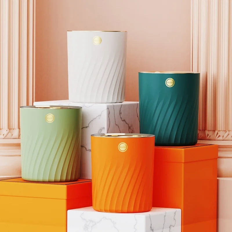 

Ведро для мусора большого объема для дома, без крышки, открытая корзина для мусора, столешница, круглая корзина для мусора, разноцветная