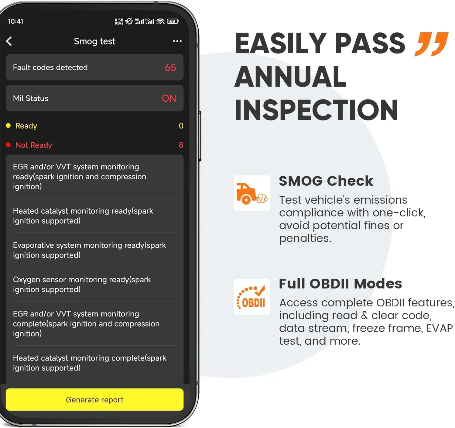 Автомобильный сканер ANCEL Echo OBD2 все системы двунаправленное масло EPB сброс