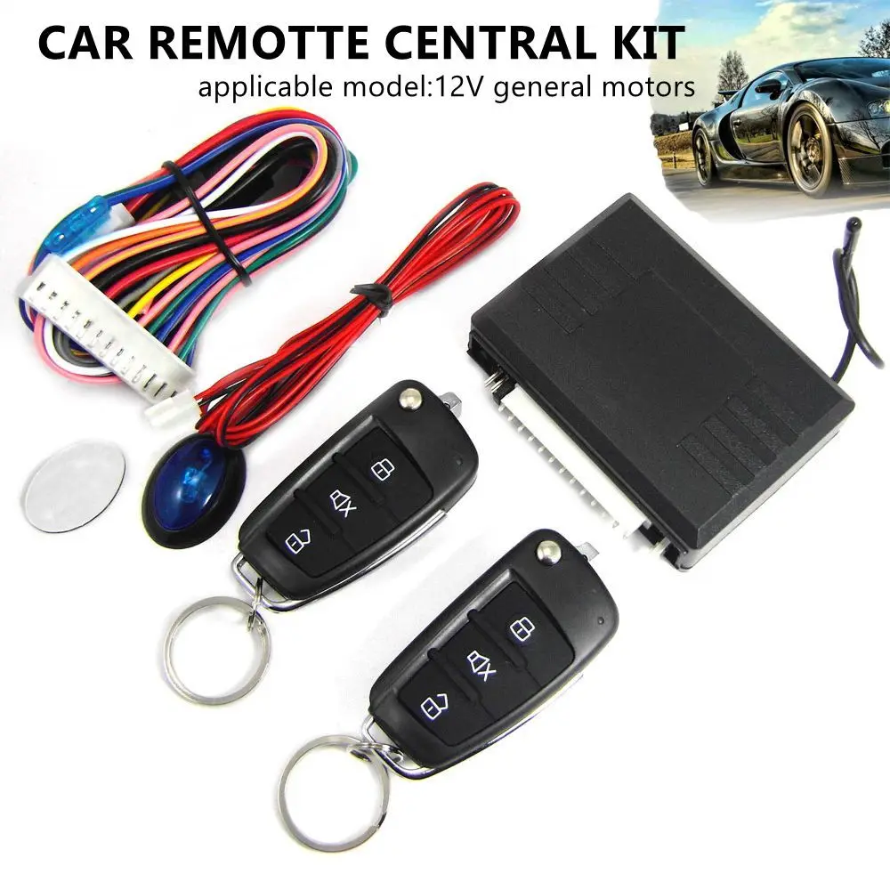 

Indicator Locking Keyless Entry System With 2 Remote Controllers Central Locking Door Lock Kit Auto Remote Central Kit