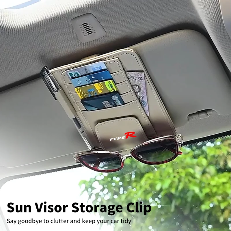 Автомобильный органайзер для солнцезащитных очков зажим хранения карт
