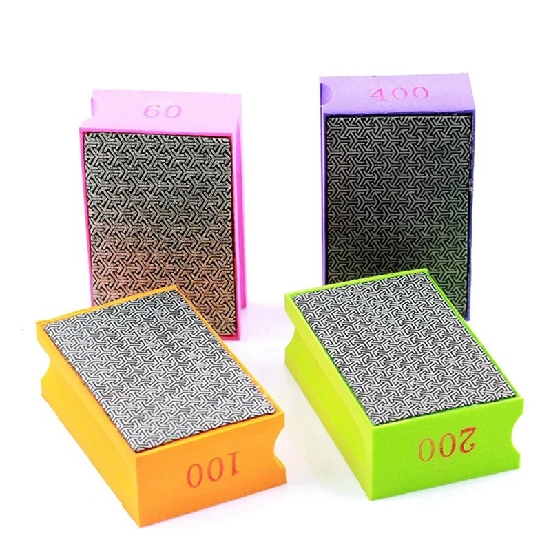 

4X Diamond Hand Polishing Pads 95X55mm Tile Glass Abrasive Grinding Block Pad Stone Marble Ceramic Abrasive Sanding Disc