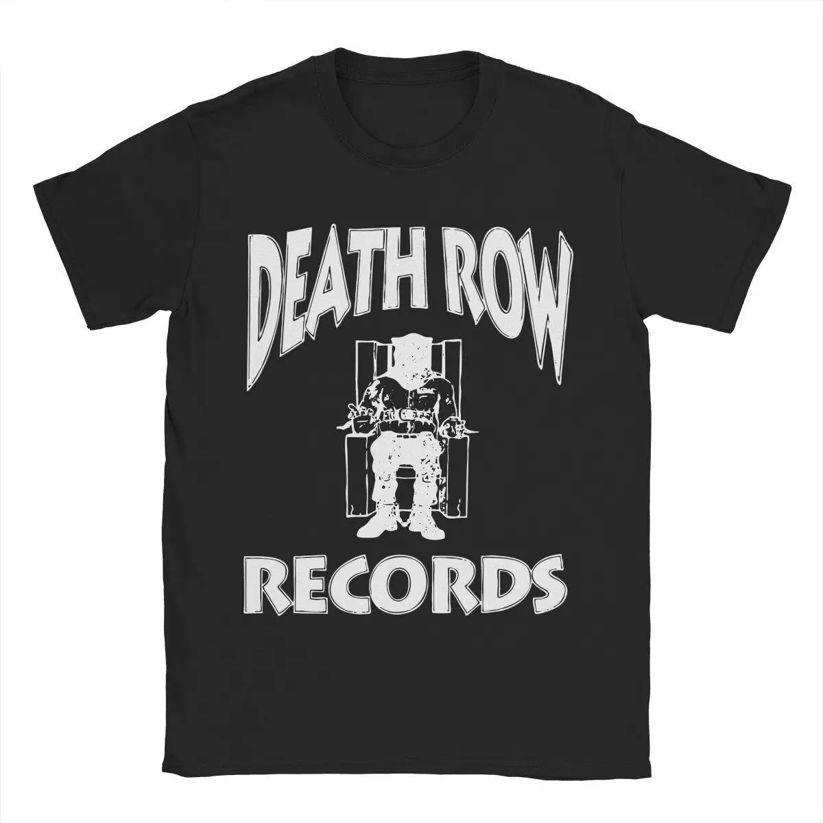 

Men's T-Shirts Death Row Records White Logo Leisure Pure Cotton Tee Shirt Short Sleeve T Shirt Crewneck Clothes Unique