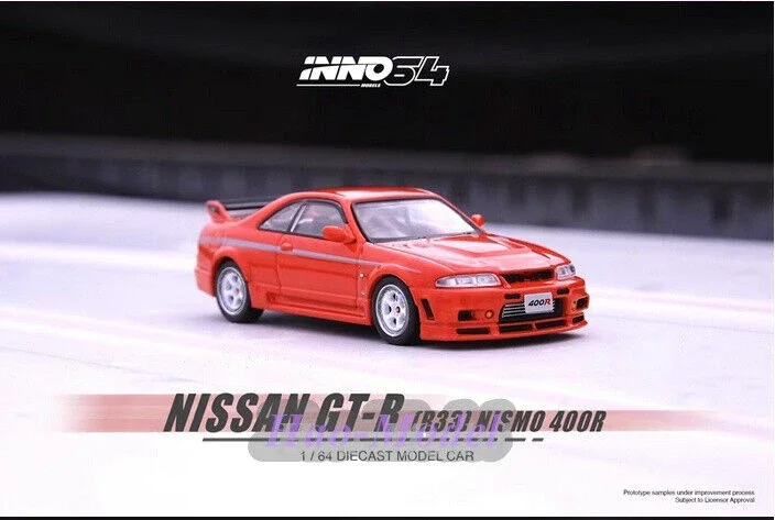 INNO 1/64 для Nissan SKYLINE GTR R33 400R литая под давлением модель автомобиля из сплава
