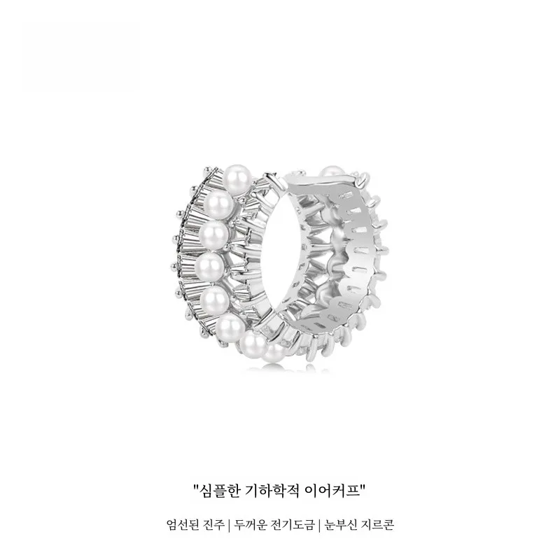 Jxrx круглый жемчужный зажим для ушей женский дизайн без пирсинга новый