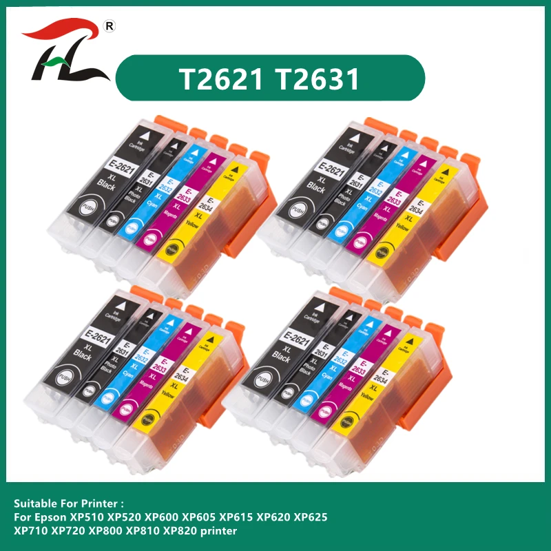 

Compatible for T2621 T2631 - T2634 Ink Cartridge for EPSON XP 520 600 605 610 615 620 625 700 710 720 800 810 820