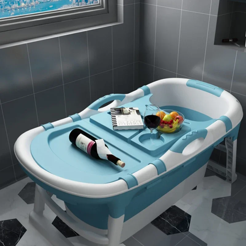 Отдельно стоящая портативная пластиковая Ванна для взрослых Складная Большая