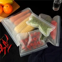 1pc sillicone food storage bags leakproof containers tools reusable stand up zip shut bag fresh wrap eco friendly kitchen hacks