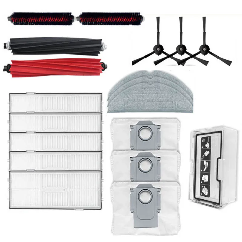 

For Roborock S8 Pro G20 Ultra Spare Vacuum Cleaner Parts Roller Main Side Brushes Mop Cloths HEPA Filters Dust Bags Accessories