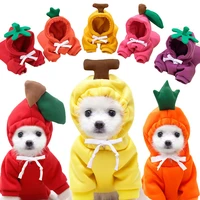 cute dog clothes soft fleece fruit shape pet clothing for small medium dogs puppy cat costume coat chihuahua bulldog outfit 2022