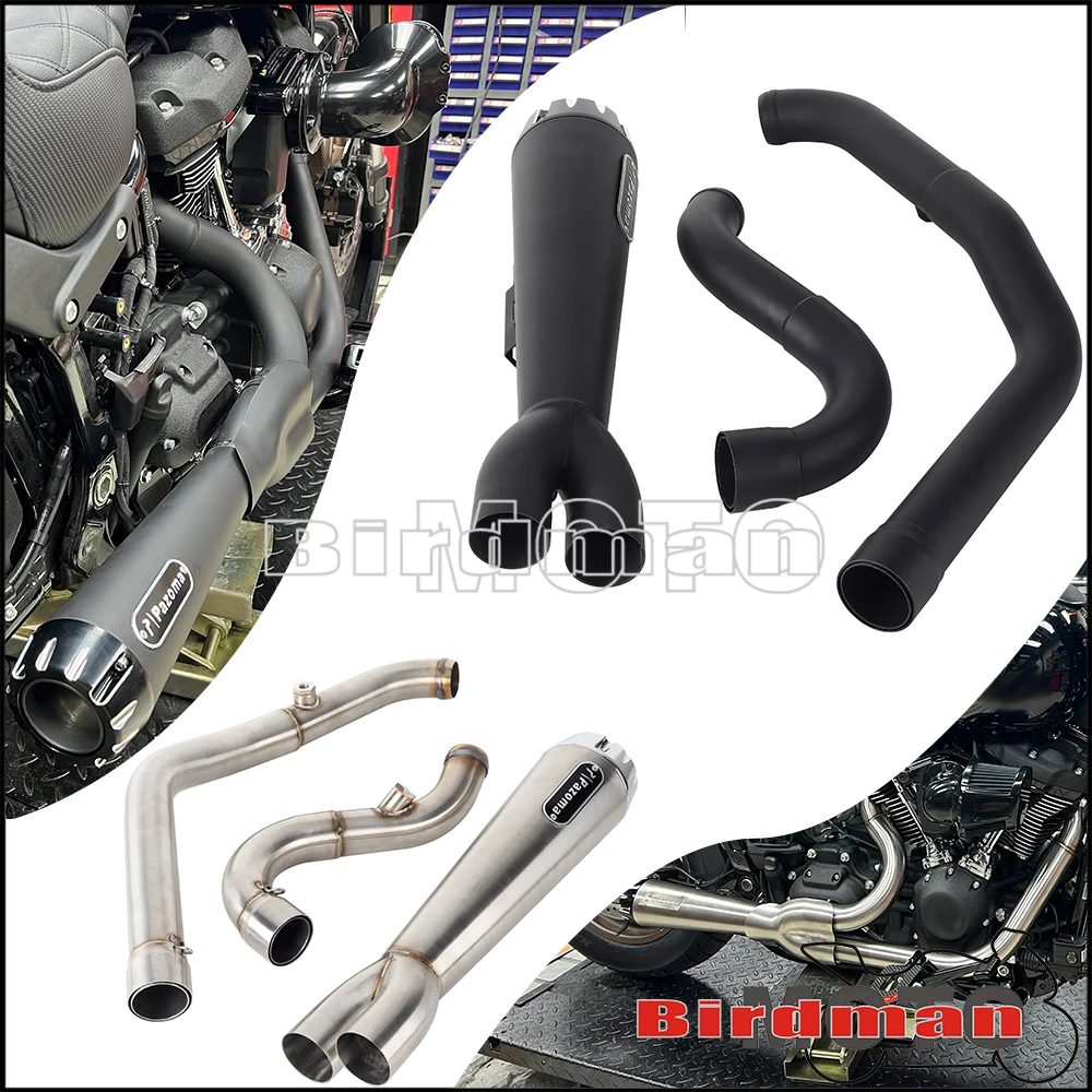 Фото Для мотоцикла Harley Softail FXLRST FXRST Low Rider ST EI Diablo 117 2022-2024 годов выпуска, полный комплект выхлопной системы с глушителем, прямая замена. №1