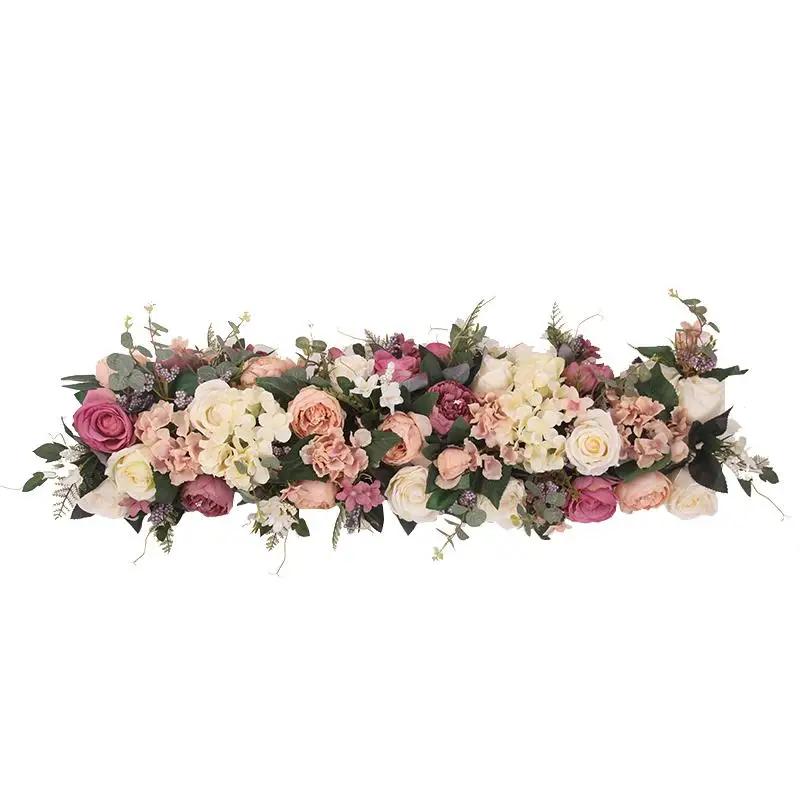 

1m Wedding Flower Row Silk Rose Artificial Peony Wedding Decoration Arch Flower Arrangement Supplies DIY Wedding Background