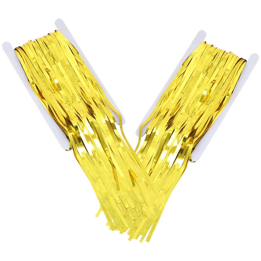 

2 Pcs Rain Curtain Party Fringe Backdrop Layout Props Tassel Curtains Prom Photo Streamer Baby Shower Decorations