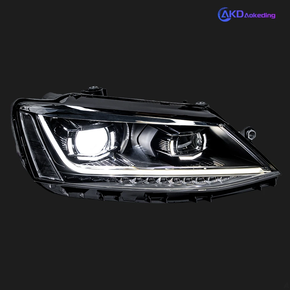 AKD автостайлинг фара для VW Jetta Mk6 светодиодный ная фара 2011-2018 B8 дизайнерские фары Drl Hid Биксеноновые автомобильные аксессуары (art.: 7accb56bb) - 7accb56bb