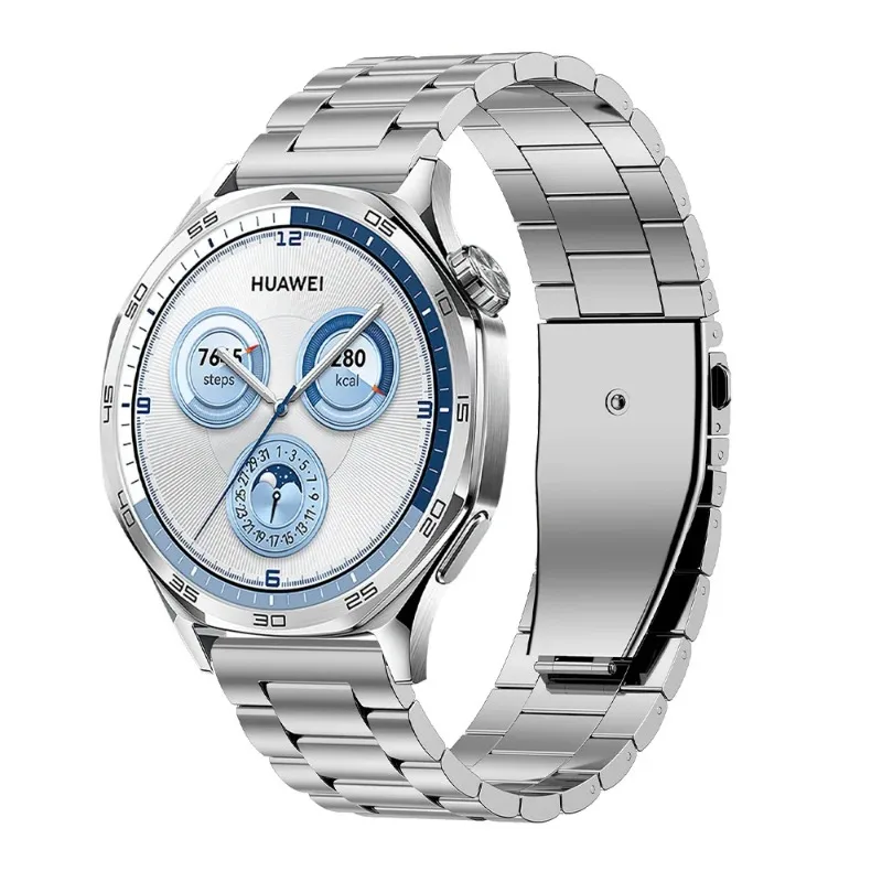 Металлический ремешок 20/22/18 мм для Huawei Watch GT5 PRO GT5-4-3-2 46 деловой из нержавеющей