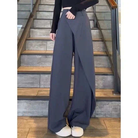 Ассиметричные модные прямые брюки TVVOVVIN 2023, женские осенние уличные брюки, модные женские брюки Z48E
