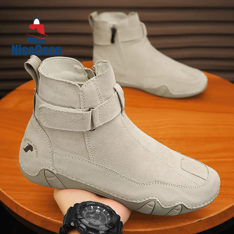 

Mens Shoes Casual Leather Loafers Platform Sneakers Designer Luxury Fashion Work Safety Outdoor Sport Tennis Ankle Boots 1011