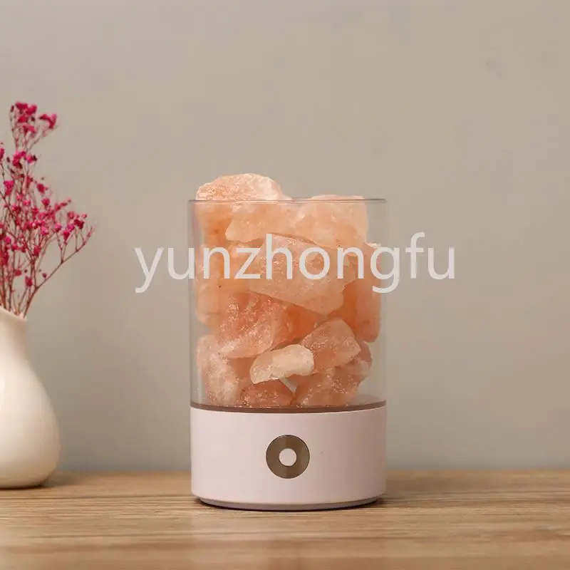 

Crystal Crafts Rock Touch Dimmer Switch Salt Lamps Night Light Himalayan Natural Home Decoration Carved Folk Art USB Input 620G