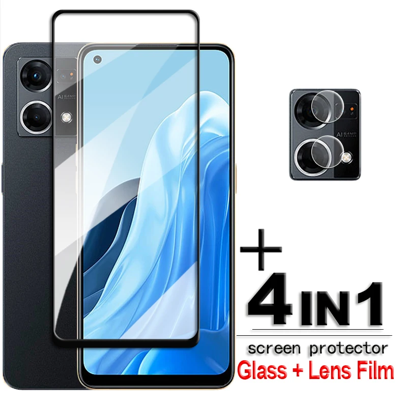 

For OPPO Reno7 4G Glass Full Cover Screen Protector For Reno7 Tempered Glass OPPO Reno7 Lite Reno7 Z 4G 5G HD Lens Film
