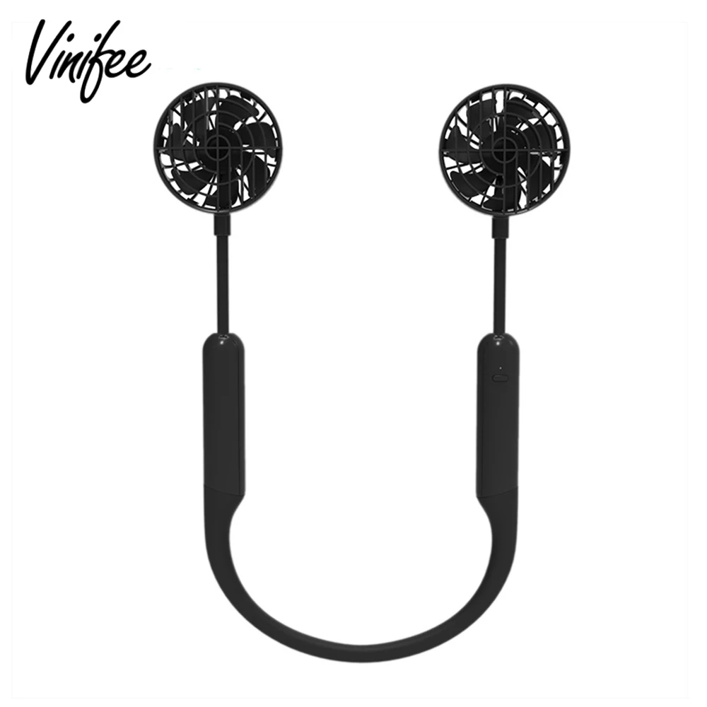 

Hanging Neck Fan Ultra Quiet USB Rechargeable Mute Sports Fans Summer Outdoor Air Cooling Wearable Portable Mini Neckband Fan