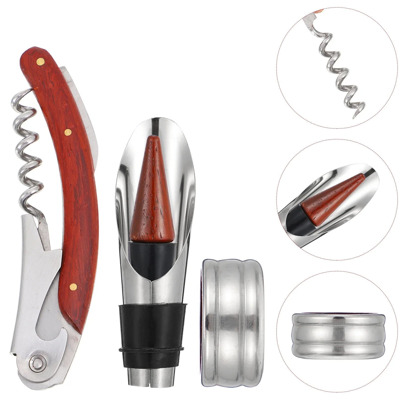 

3pcs/set Bottle Opener Premium Sturdy Prime Opener Pourer Drip Ring for Office Home