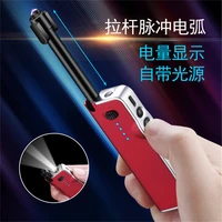 retractable arc grill lighter usb windproof flameless plasma ignition long kitchen lighter gas lighter for candle gas stove