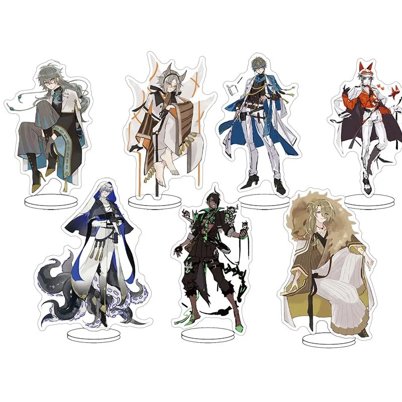 

Anime Nijisanji Rainbow Society Vtuber Ike Eveland Cosplay Acrylic Action Figure Mysta Rias Stand Model Desk Decor Fans Gifts