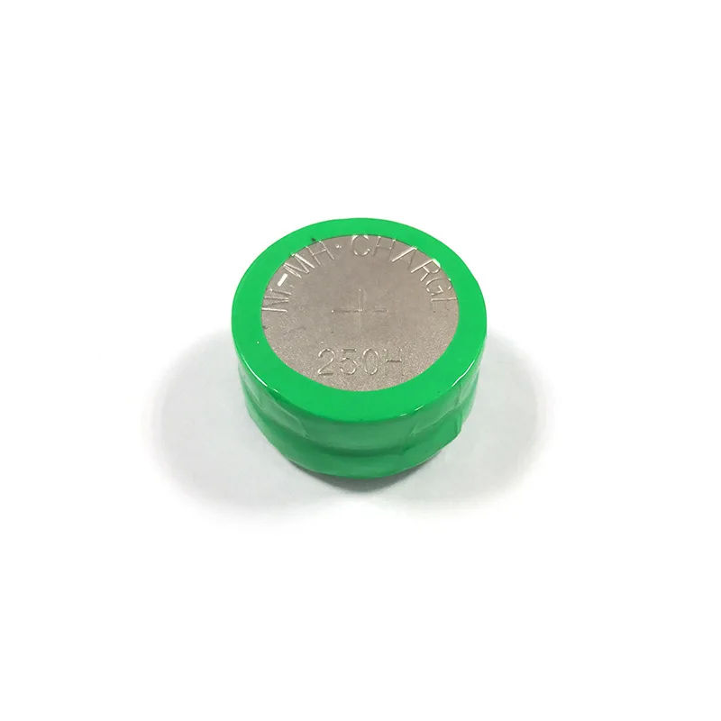 Фото 10 шт./лот, 2,4 В, 250 мАч, 2,4 В/250H, перезаряжаемая Ni-MH кнопочная батарея для солнечных ламп, электронных игрушек, аварийного освещения, комплект батарей №5