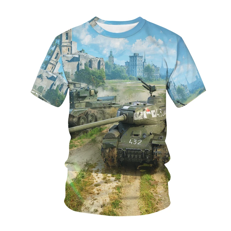 Hot Game World Of Tanks 3D Printed O-Neck Kids T Shirt Summer Fashion Sports T-shirt Boys Girls Unisex Children's clothing Tops