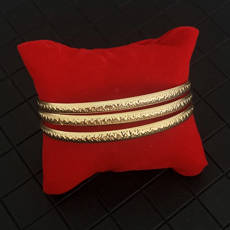 Африканский Дубайский Золотой цвет наборы браслетов для невесты позолоченный