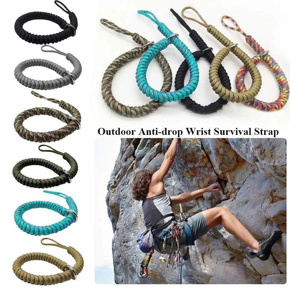 

Adjustable Bracelet Anti-lost Braided Bracelet Outdoor Climbing Rope Camera Wrist Strap Survival Paracord Wrist Strap