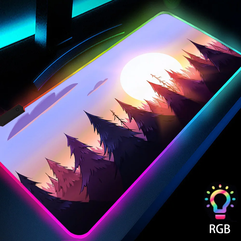 

Backlit Large Keyboard Support Mouse Pad Carpet Surface Computer Rgb Gaming Led Mause Pad Rubber Mat Gamer Mechanical Keyboard