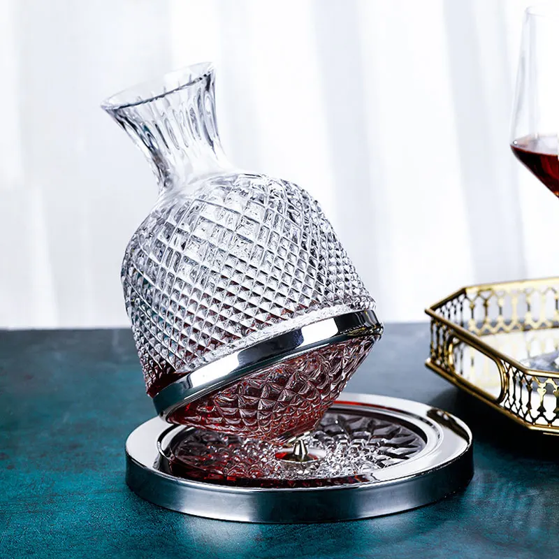 

Аэратор для вина Tumbler подарок, вращающийся стеклянный графин, барный кувшин 360, стеклянная посуда, диспенсер для вина, дизайнерское зеркало, Декор, хрусталь