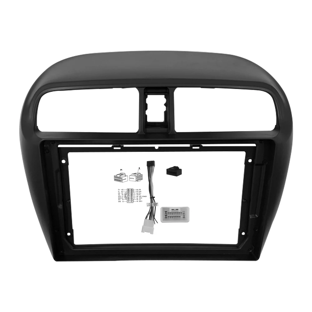 Рамка для автомобильного радио 9 дюймов Mitsubishi Mirage Attrage 2012 - 2018