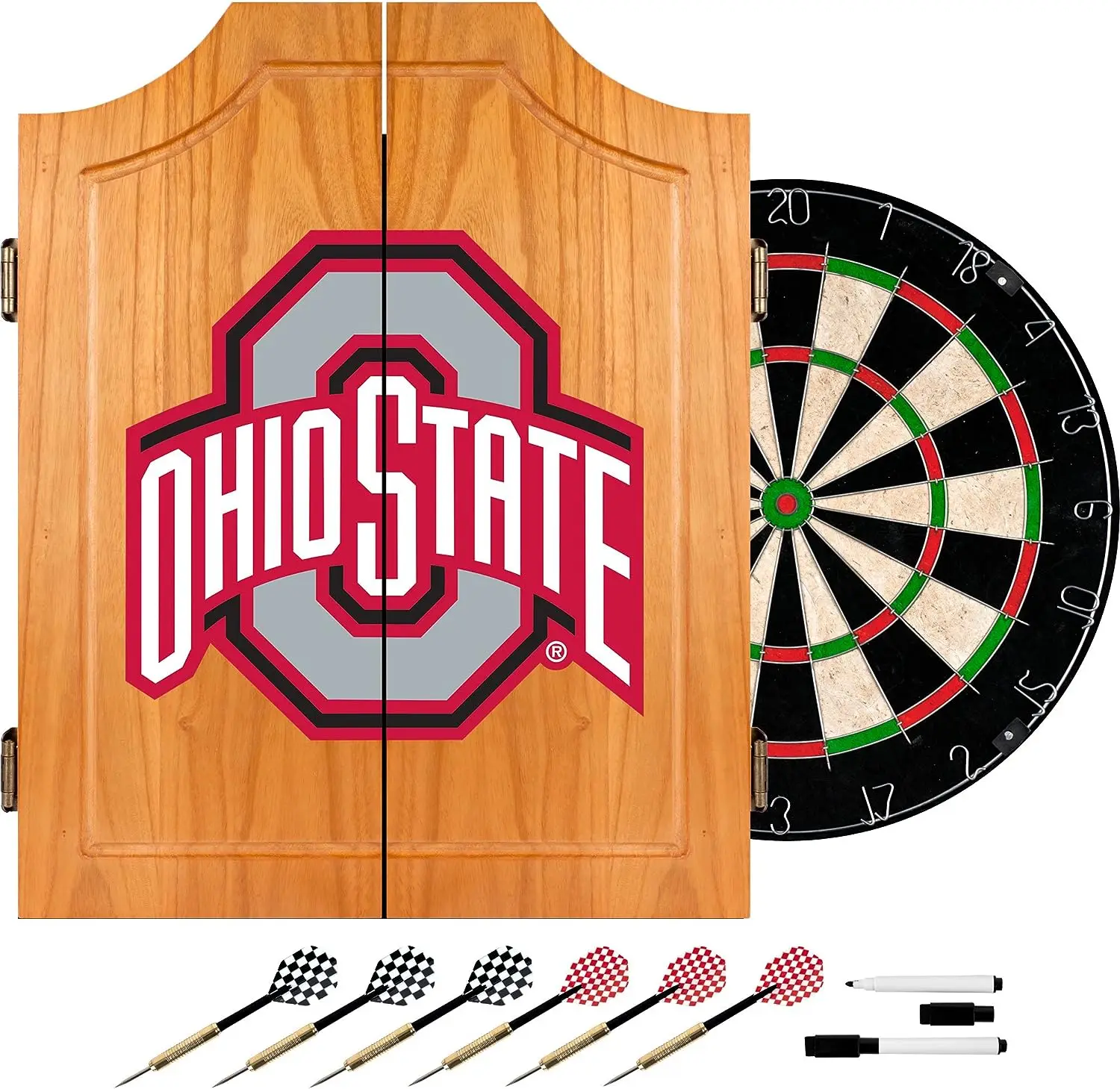

University Wood Dart Cabinet Set