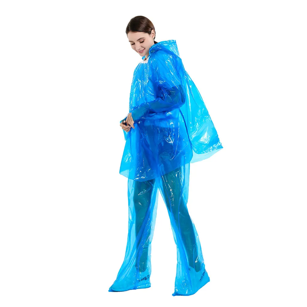 

Split Raincoat Rain Pants Suit Disposable Protective Raincoat Waterproof Anti-dirty Hiking Camping Rainwear Random Color