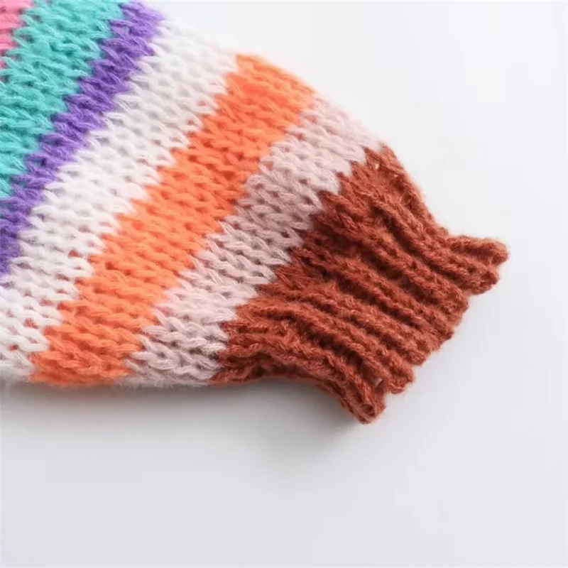 Новинка 2024 Женский Радужный вязаный кардиган KEYANKETIAN весенний праздничный Мягкий