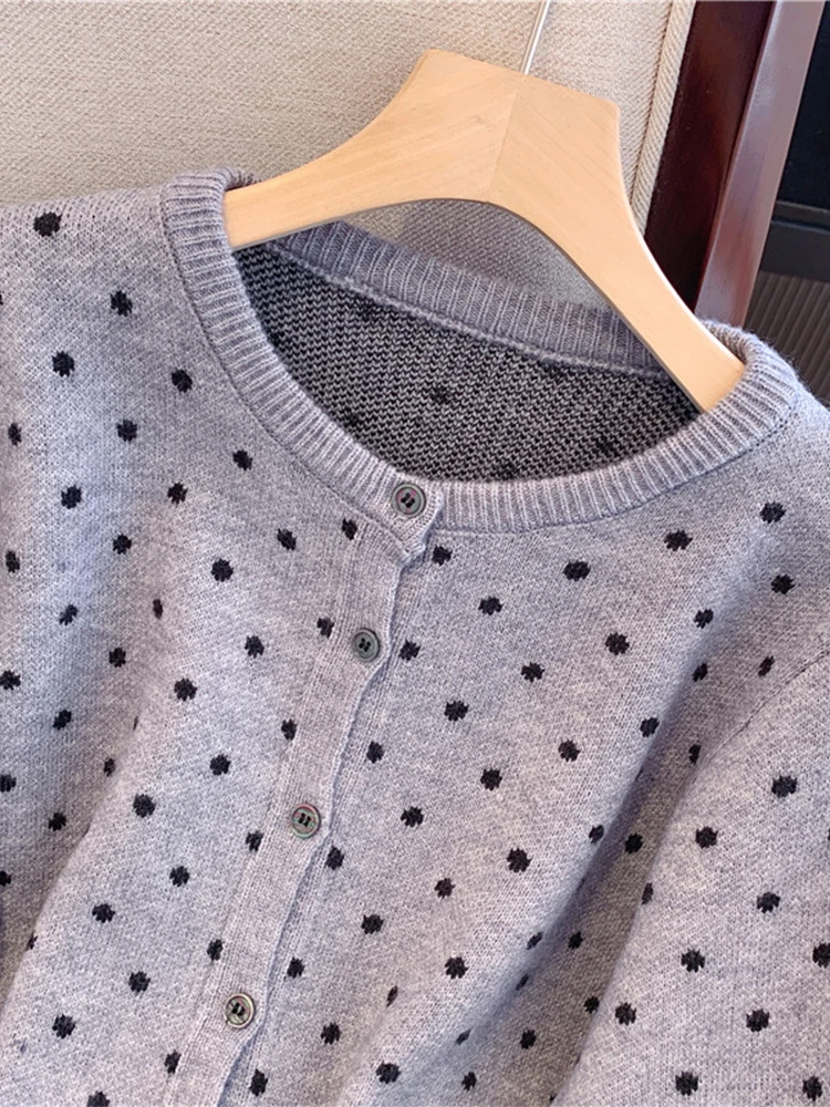 Женский серый кардиган свитер в стиле Харадзюку вязаные свитера с длинным