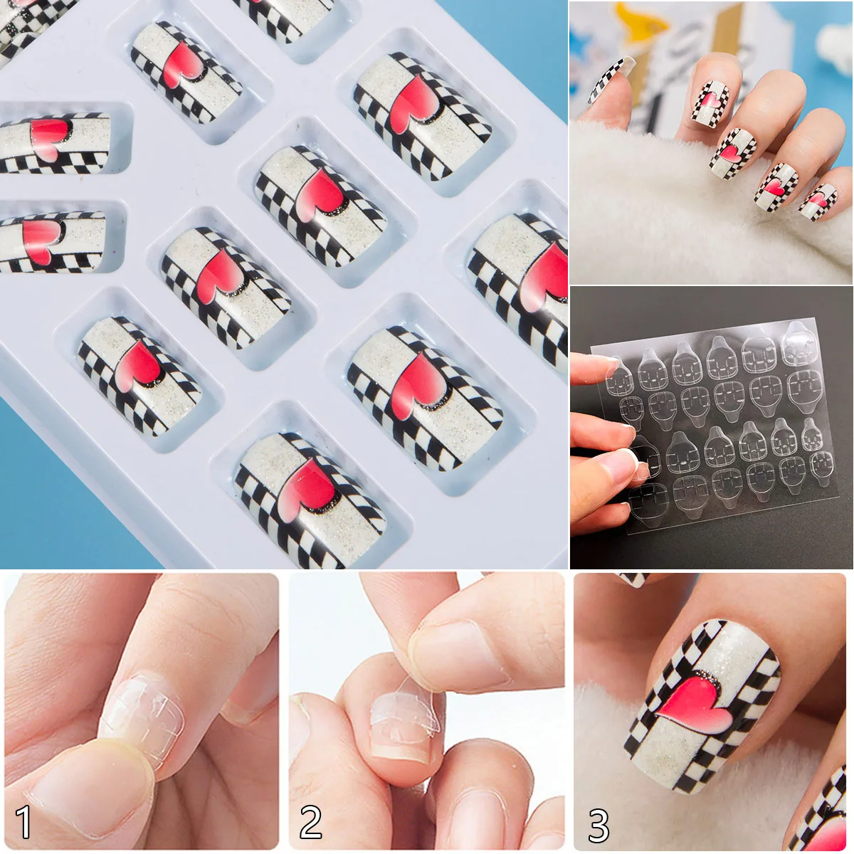 Получите низкую среднюю цену покупая накладные ногти оптом 24 шт./корт. Полное