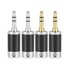 Аудиоразъем 3,5 мм 3-полюсный стерео разъем для наушников из углеродного волокна с золотым родиевым покрытием hi-fi гарнитура 6,0 мм переходник с отверстием для проводов